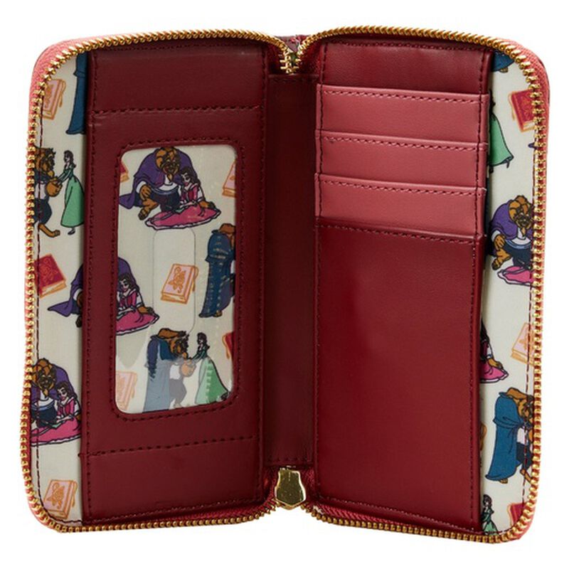 Beauty and the Beast Fireplace Scene Zip Around Wallet, , hi-res image number 4