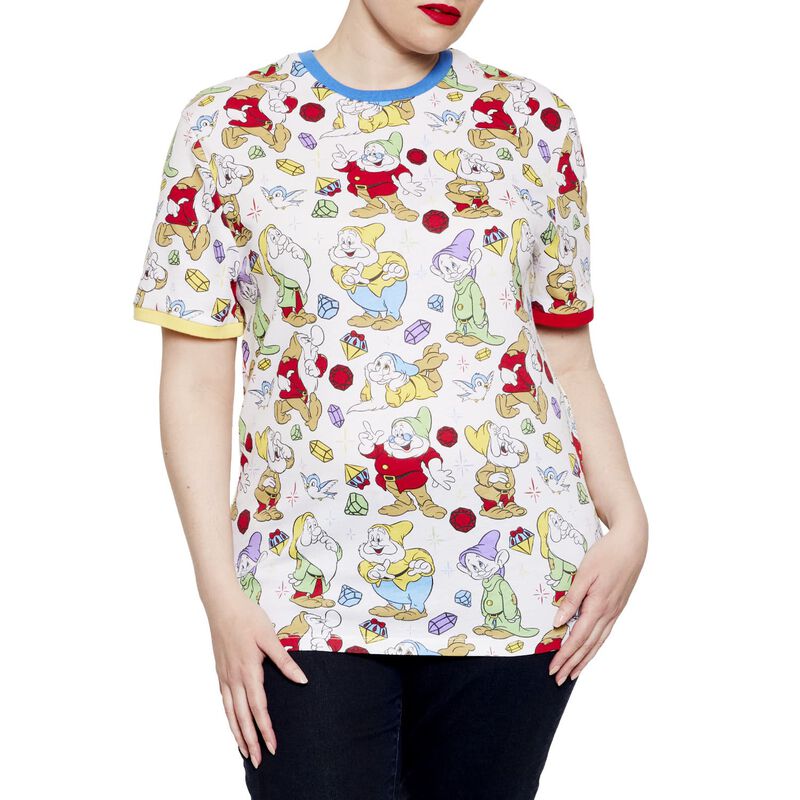 Snow White and the Seven Dwarfs Tri-Color Ringer Tee, , hi-res view 1