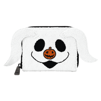 The Nightmare Before Christmas Exclusive Zero Sequin Cosplay Glow Zip Around Wallet, Image 1