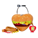 SpongeBob SquarePants Krabby Patty Plush Heart Figural Crossbody Bag, , hi-res view 1