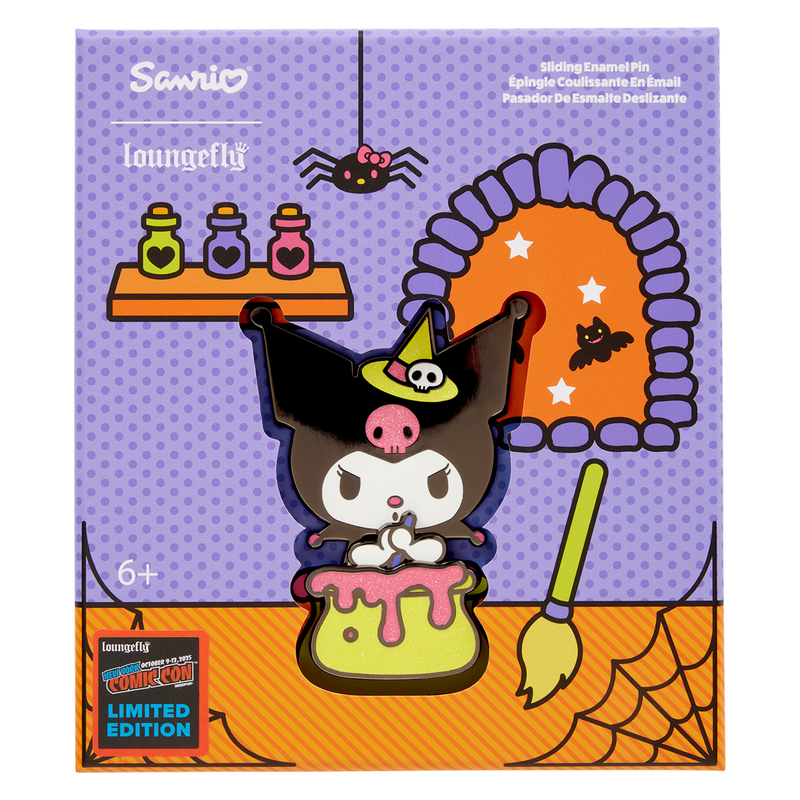 NYCC Limited Edition  Kuromi 3" Collector Box Sliding Pin - Sanrio, , hi-res view 1