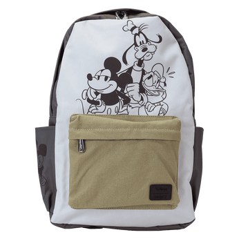 Mickey & Friends Canvas Nylon Full-Size Backpack, Image 1