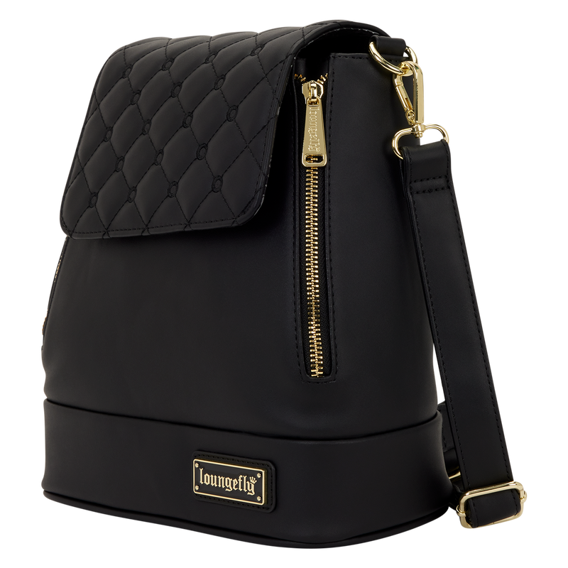 Loungefly The Lilly Black Convertible Mini Backpack & Crossbody Pin Trader Bag, , hi-res view 5