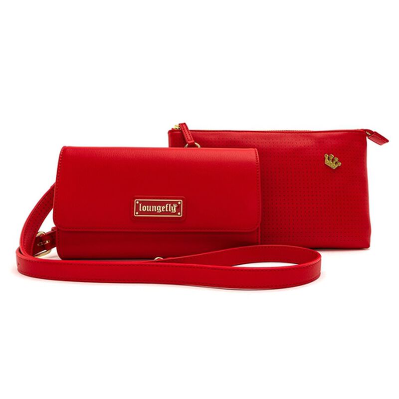 Loungefly Red Pin Trader Double Crossbody Bag, , hi-res view 1