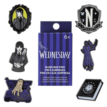 Wednesday Addams Nevermore Mystery Box Pin, Image 1
