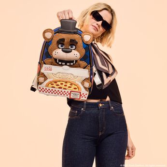 Five Nights at Freddy's Freddy Fazbear Plush Cosplay Lenticular Mini Backpack, Image 2