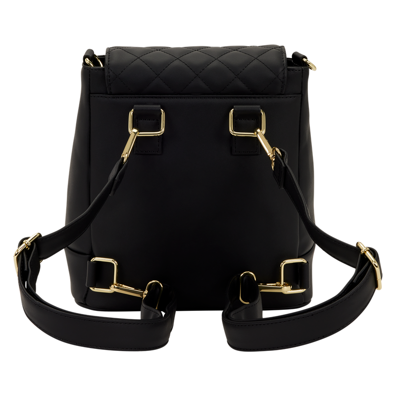 Loungefly The Lilly Black Convertible Mini Backpack & Crossbody Pin Trader Bag, , hi-res view 6