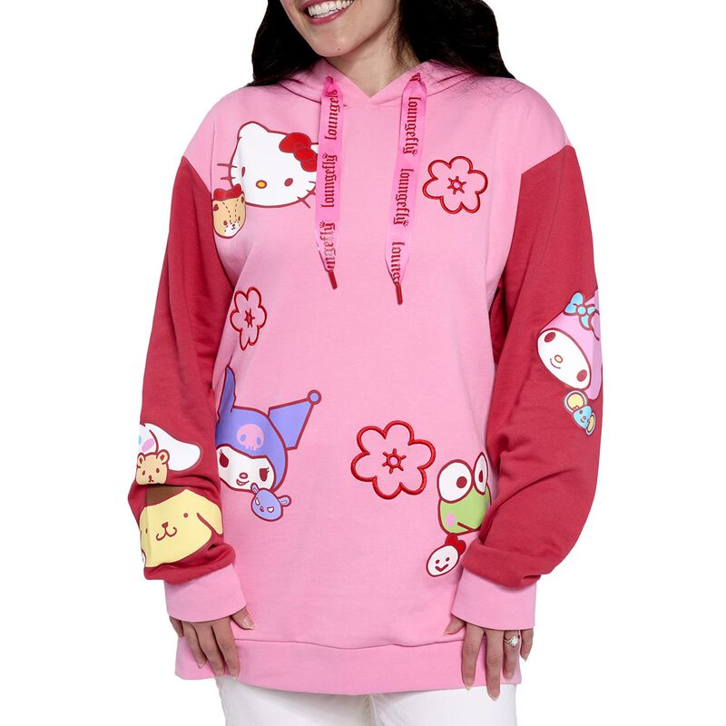 Sanrio Hello Kitty & Friends Color Block Unisex Hoodie, , hi-res view 1