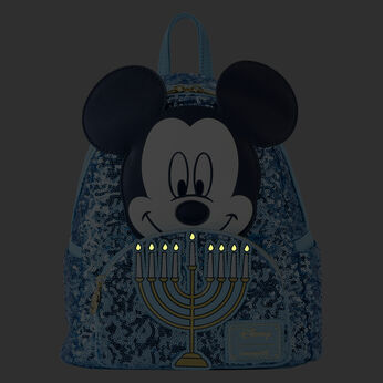 Mickey Mouse Hanukkah Sequin Glow Mini Backpack, Image 2