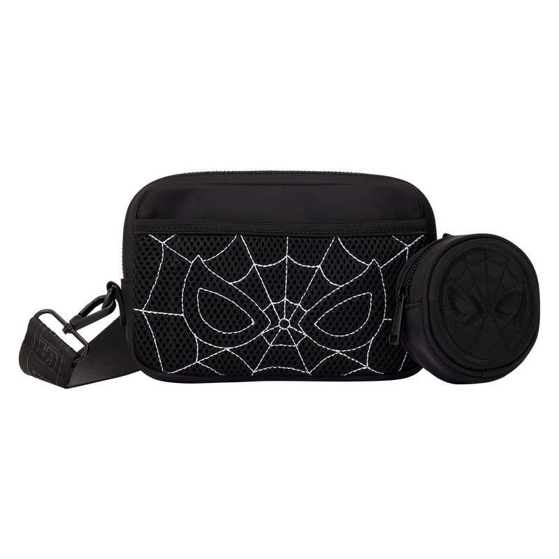 Spider-Man Black & White Suit Sling Crossbody Bag with Coin Bag, , hi-res view 7