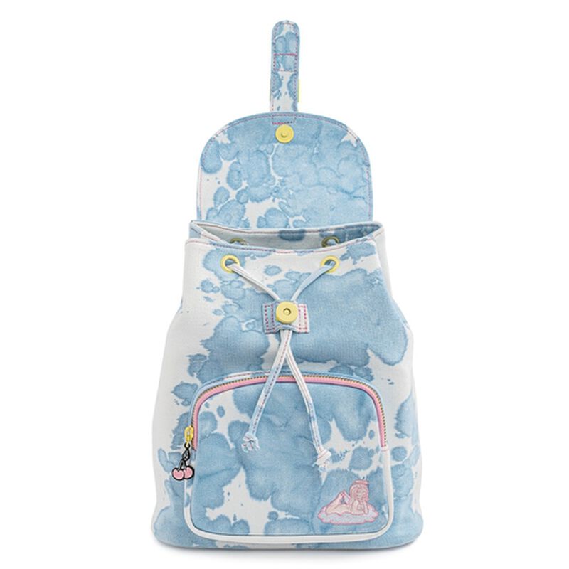Valfr&eacute; Lucy Blue Acid Wash Denim Mini Backpack, , hi-res view 3