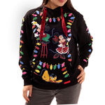 Mickey & Friends Holiday String Lights Glow Unisex Hoodie, , hi-res view 1