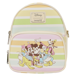 Mickey Friends Rainbow Stripes Convertible Mini Backpack Crossbody Bag image