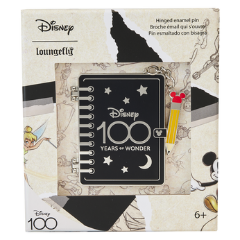 Disney100 Sketchbook 3" Collector Box Pin, Image 1