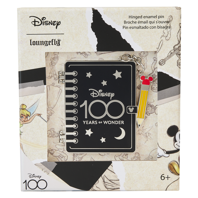 Disney100 Sketchbook 3 Collector Box Pin, , hi-res image number 1