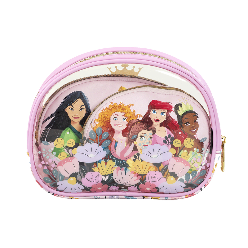 Princess Floral 3 Piece Cosmetic Bag Set, , hi-res view 1