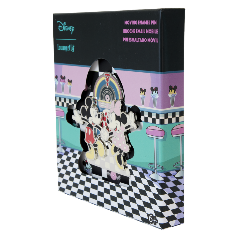 Mickey & Minnie Date Night Diner Jukebox 3" Collector Box Sliding Pin, , hi-res view 3
