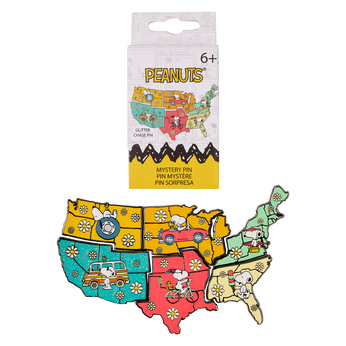 Peanuts Snoopy Road Trip Map Mystery Box Pin, Image 1