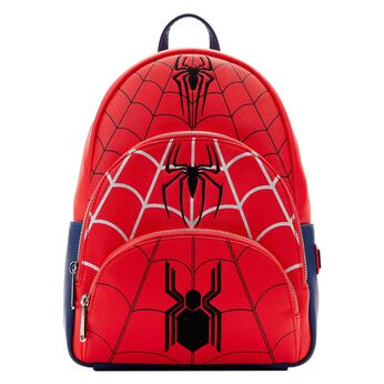 Exclusive - Spider-Man Triple Pocket Multi Logo Mini Backpack, Image 1