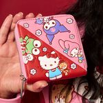 Sanrio Hello Kitty & Friends Color Block Zip Around Wallet LFlifestyle1 view 2