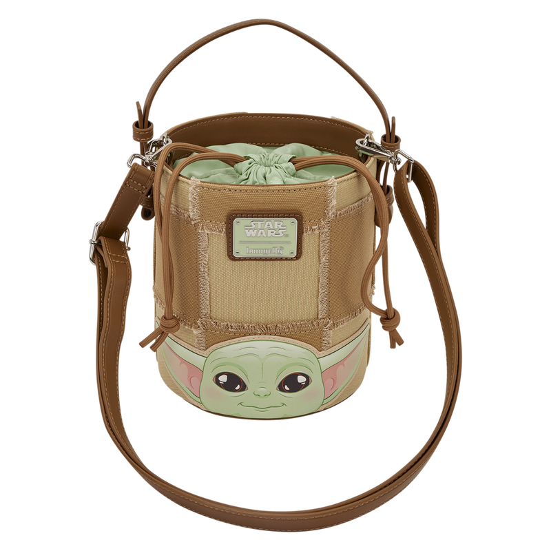 The Mandalorian Grogu & Anzellan Drawstring Bucket Crossbody Bag with Coin Bag, , hi-res view 7