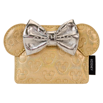 Minnie Mouse Exclusive Metallic Gold & Silver Quilted Card Holder, Image 1