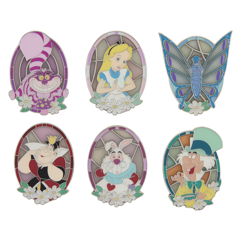 Alice in Wonderland Exclusive Stained Glass Mystery Box Pin, , hi-res view 3