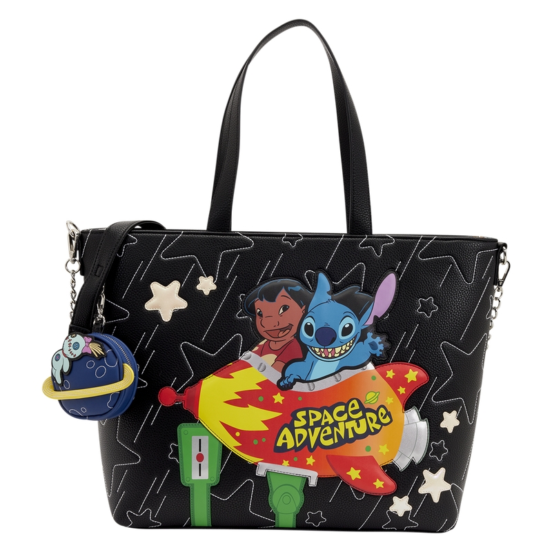 Lilo & Stitch Space Adventure Glow Tote Crossbody Bag with Coin Bag, , hi-res view 1