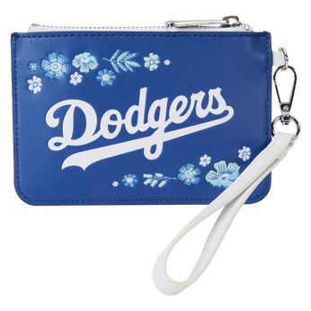 MLB Los Angeles Dodgers Floral Card Holder Wristlet Clutch, Image 1