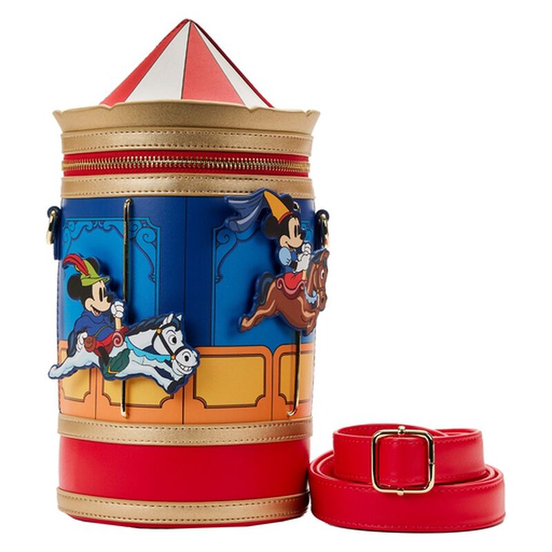Brave Little Tailor Mickey and Minnie Mouse Carousel Crossbody Bag, , hi-res image number 3