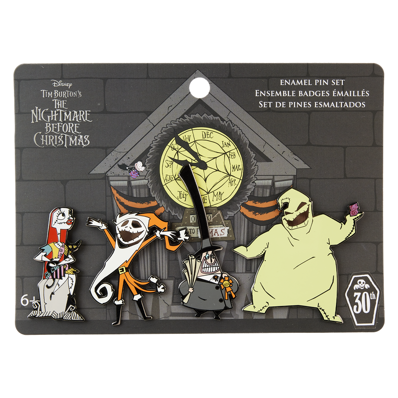 Nightmare Before Christmas Town Hall 4pc Pin Set, , hi-res view 1