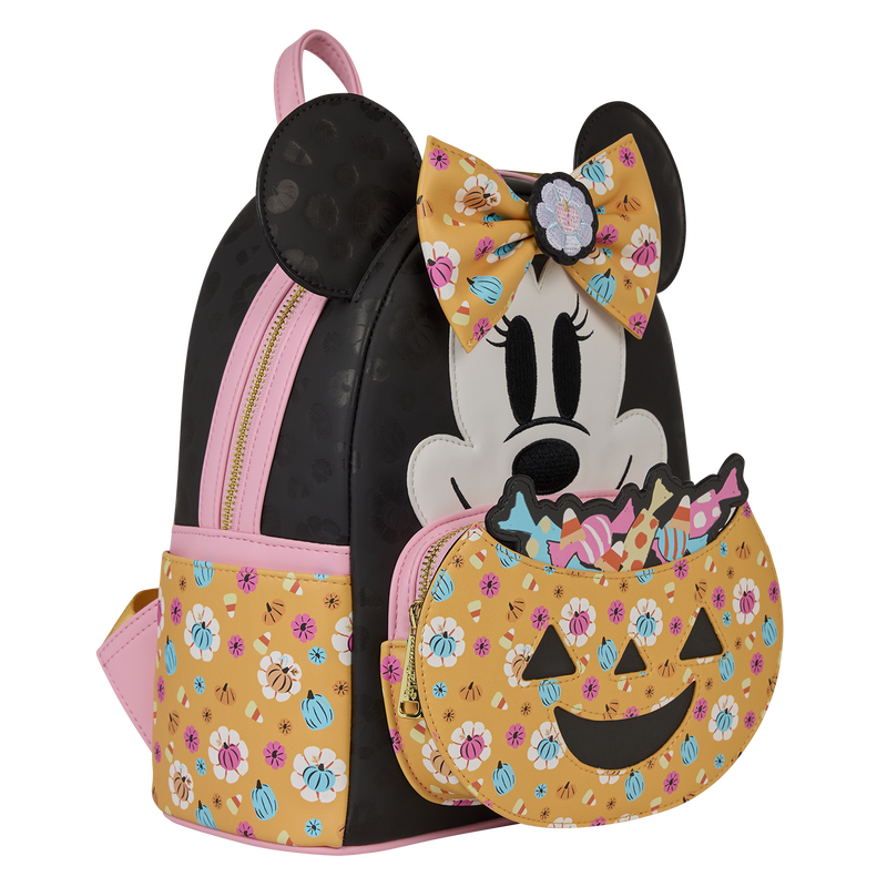 Minnie Mouse Cosplay Floral Pumpkin Glow Candy Corn-Scented Mini Backpack, , hi-res view 6