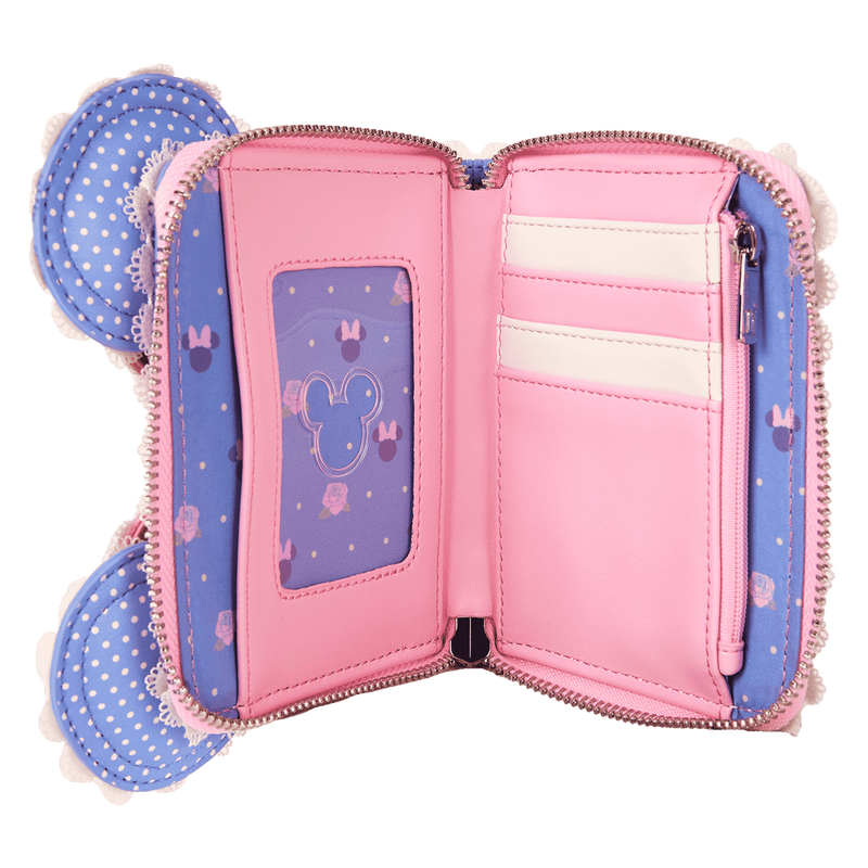 Minnie Mouse Floral and Lace Zip Around Wallet, , hi-res view 6