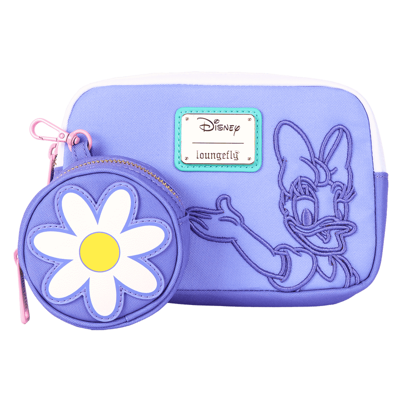 Daisy Duck 85th Anniversary Nylon Sling Crossbody Bag with Coin Bag, , hi-res view 1