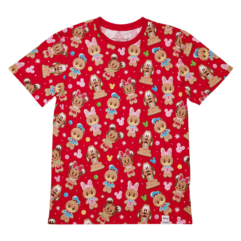 Mickey & Friends Gingerbread Cookie All-Over Print Unisex Tee , , hi-res view 6