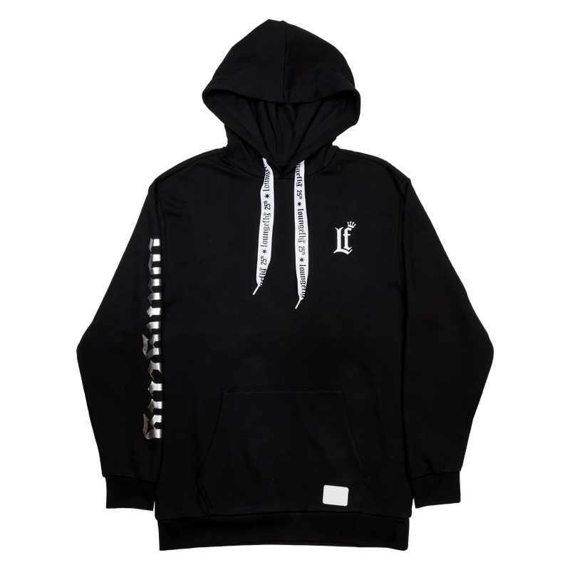 Buy Loungefly 25th Anniversary Logo Black Unisex Hoodie at Loungefly.