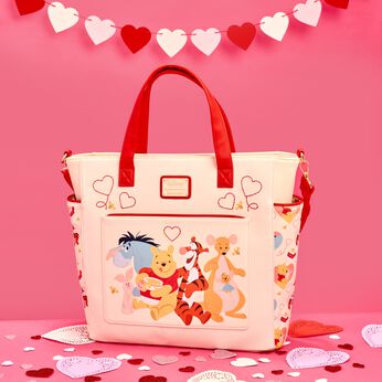Winnie The Pooh & Friends Hearts Convertible Backpack & Tote Crossbody Bag, Image 2