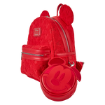 Mickey Mouse All-Over Print Plush Burnout Mini Backpack, , hi-res view 3