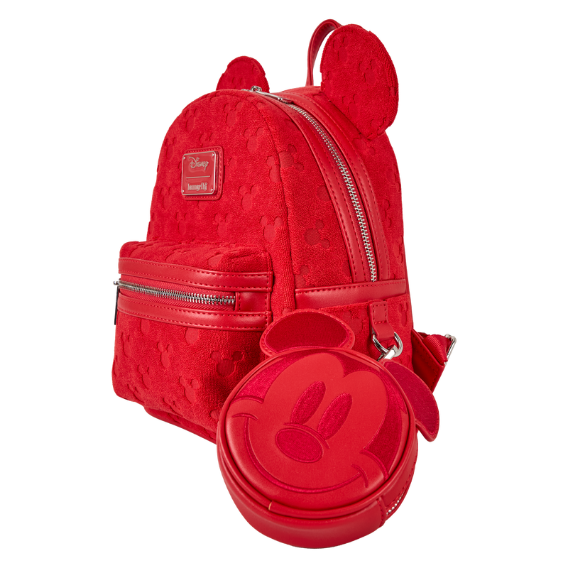 Mickey Mouse All-Over Print Plush Burnout Mini Backpack, , hi-res view 3