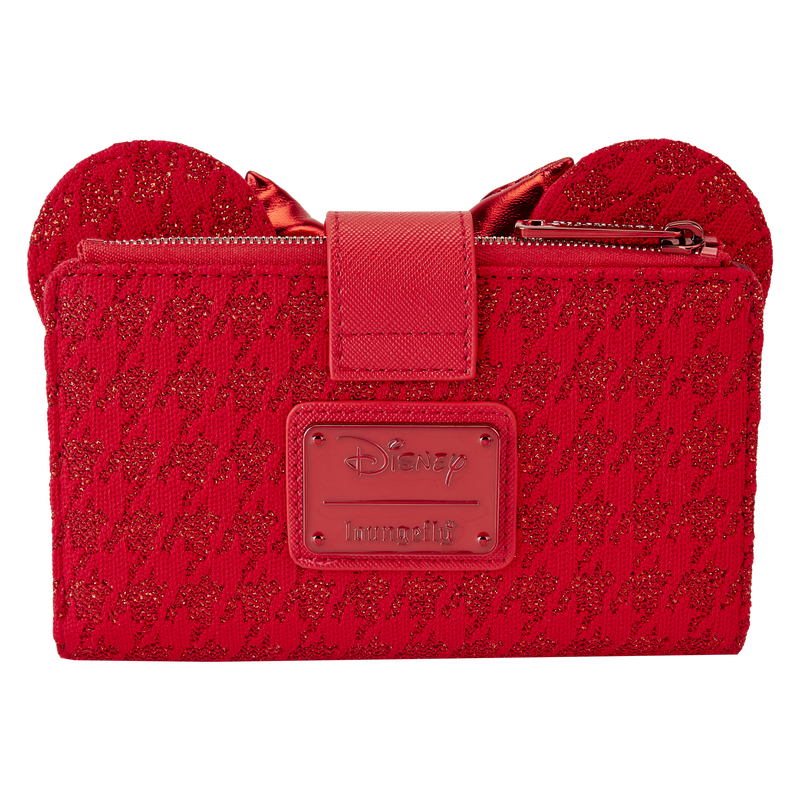 Minnie Mouse Exclusive Red Glitter Tonal Bifold Wallet, , hi-res view 3