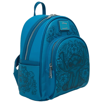 Disney Lilo & Stitch Blue Tooling Debossed Mini Backpack, Image 2