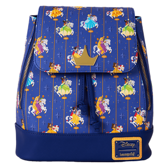 Disney Princess Carousel All-Over Print Drawstring Mini Backpack, Image 1