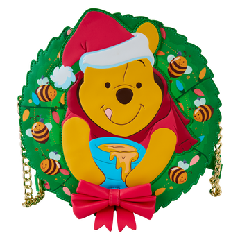 Winnie The Pooh Stuck In Wreath Glow Crossbody Bag, Image 1