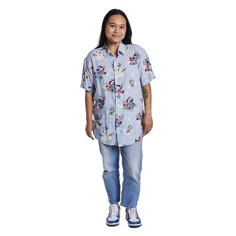 Stitch Holiday Unisex Camp Shirt, , hi-res view 7
