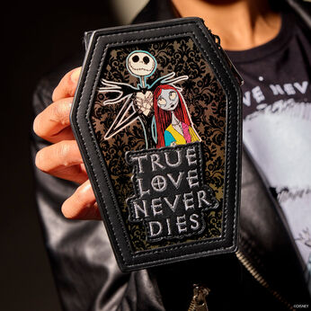 NYCC Limited Edition The Nightmare Before Christmas Jack & Sally Coffin Large Card Holder, Image 2