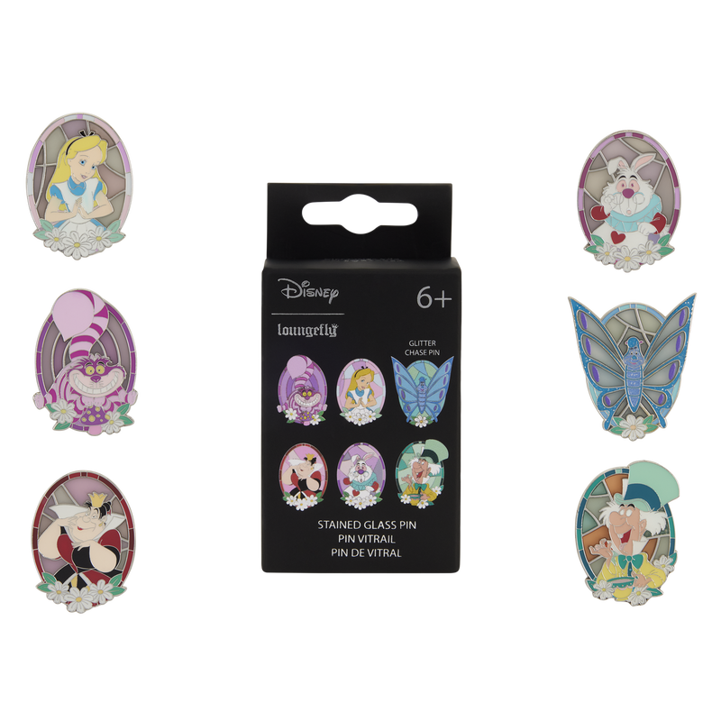 Alice in Wonderland Exclusive Stained Glass Mystery Box Pin, , hi-res view 1