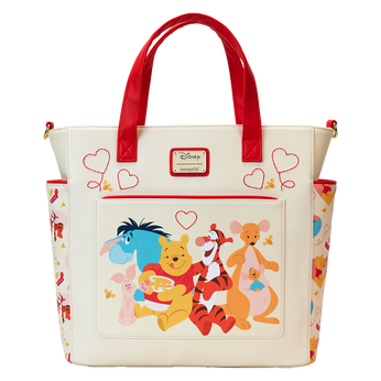 Winnie The Pooh & Friends Hearts Convertible Backpack & Tote Bag, Image 1