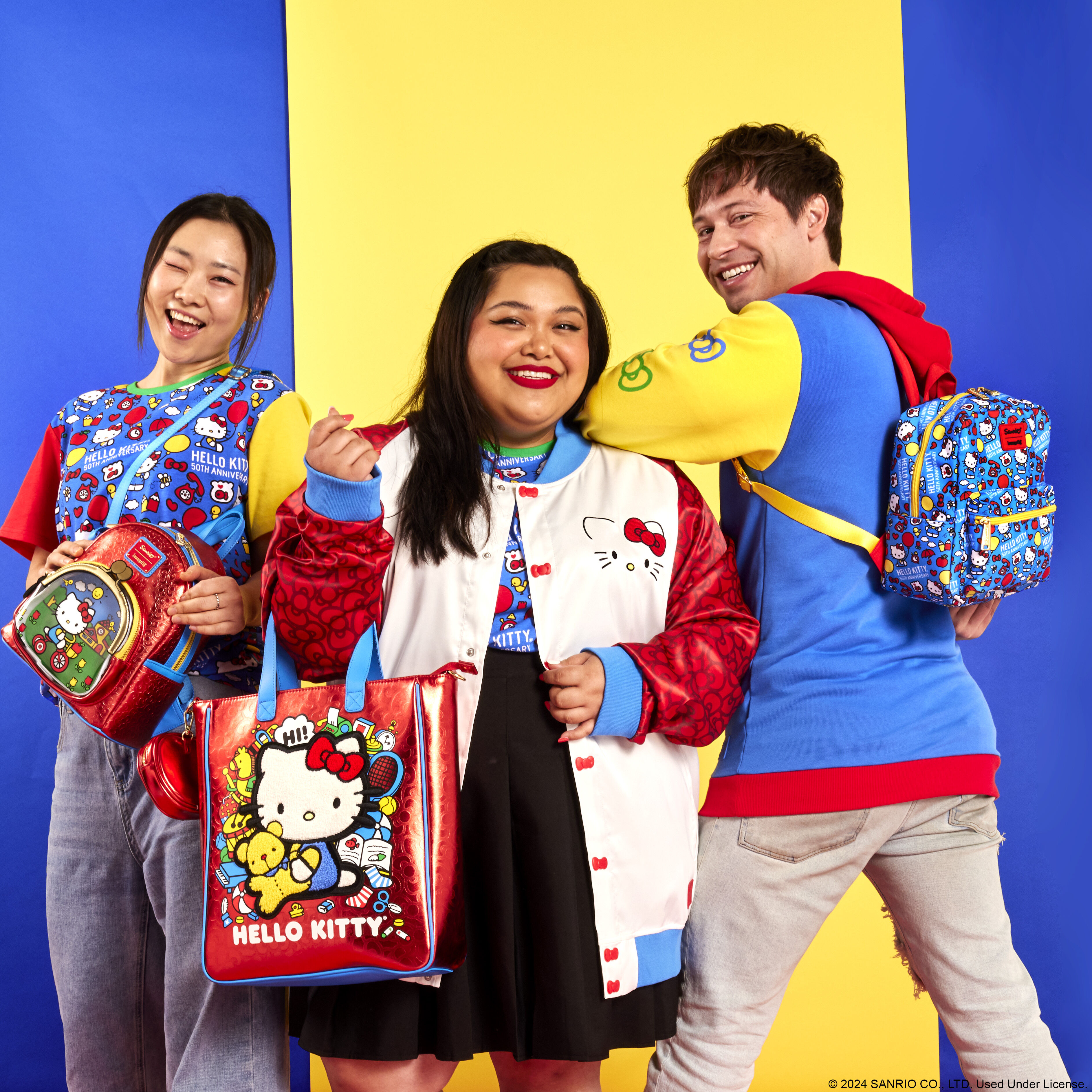 【Loungefly】Sanrio ハローキティ 50周年 スーベニアジャケット Sanrio Hello Kitty 50th Anniversary Unisex Bomber Jacket