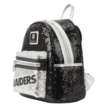 NFL Las Vegas Raiders Sequin Mini Backpack, Image 2