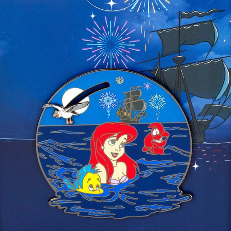 The Little Mermaid Ariel Fireworks Sliding Pin, , hi-res view 3